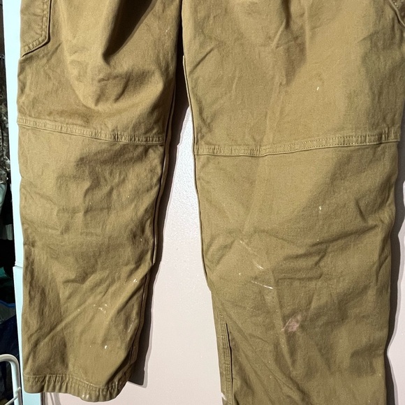 Duluth 32X32 Brown thrashed distressed paint bleach grunge street Cargo Pants - Picture 8 of 14